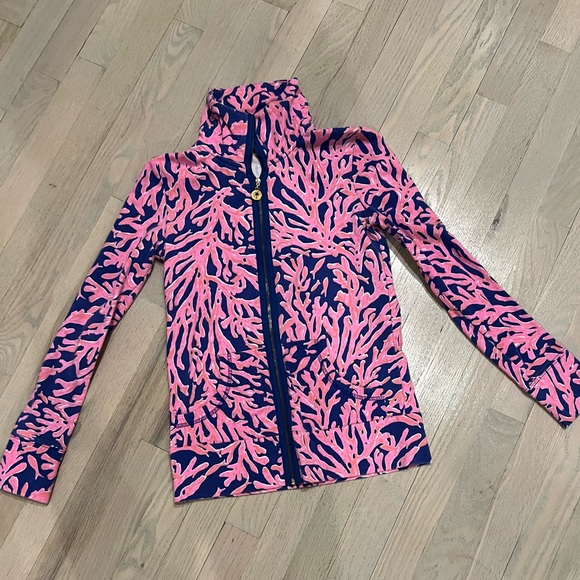 Lilly Pulitzer XXS Popover Coral Reef Skipper Full Zip - Picture 6 of 8